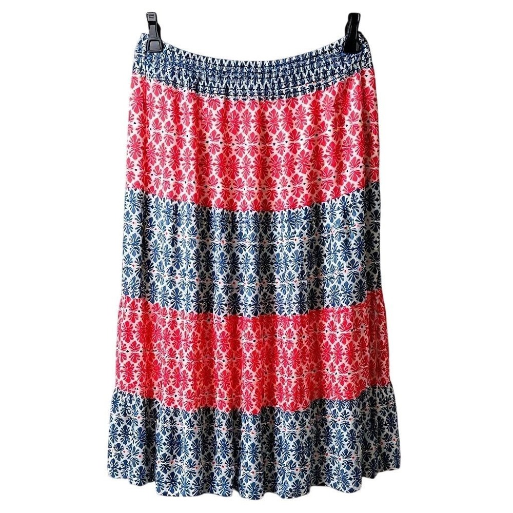 Vineyard Vines Women's Floral Tiered‎ Maxi Skirt Multicolor Size S